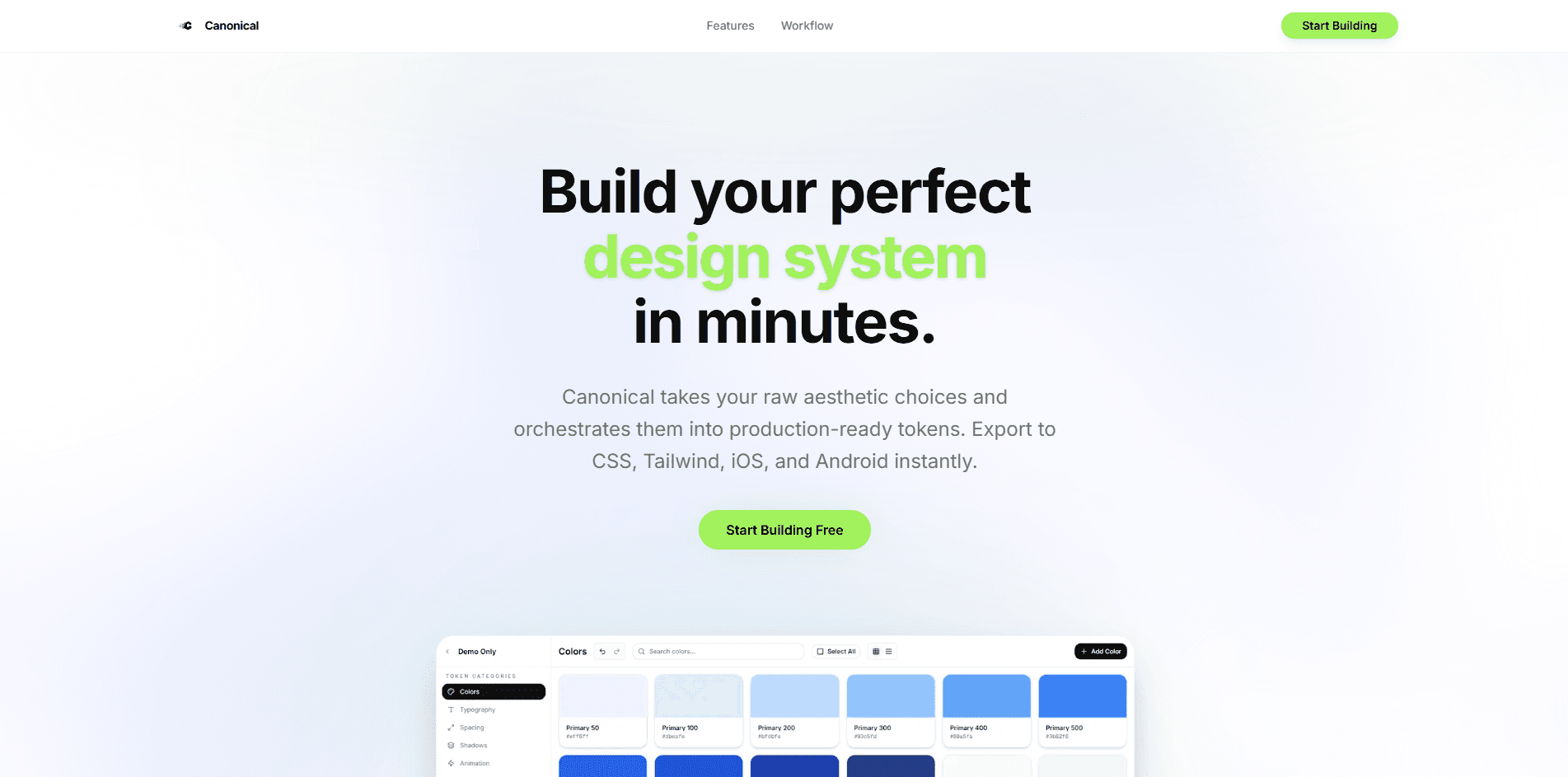 Screenshot of Canonical project